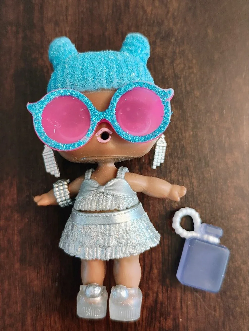 L.O.L. Surprise! Blue Glitter Hair Dolls with Pink & Silver Outfits - 2 Pack